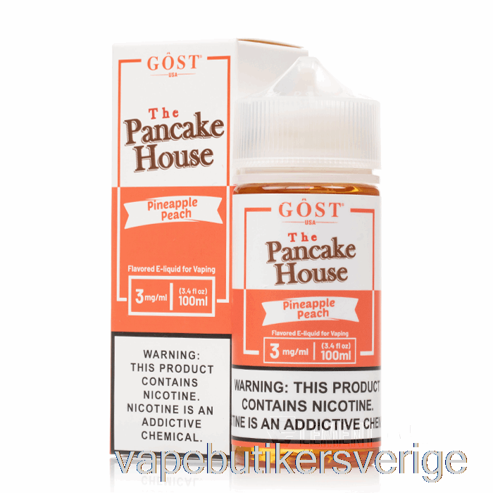 Vape Sverige Ananas Persika - Pannkakshuset - Gost Vapor - 100ml 0mg